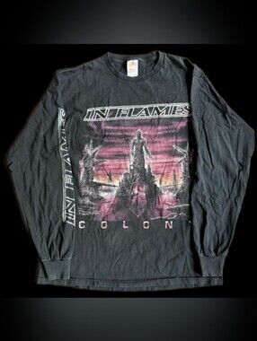 Vintage 1999 In Flames "Colony" Long Sleeve Metal Band T-Shirt L